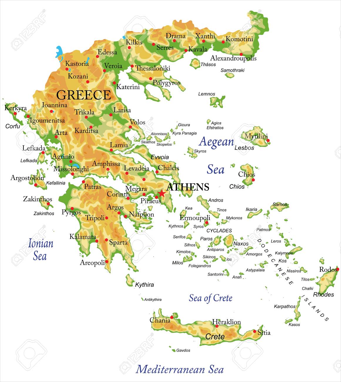 Geologocké zobrazení řecka